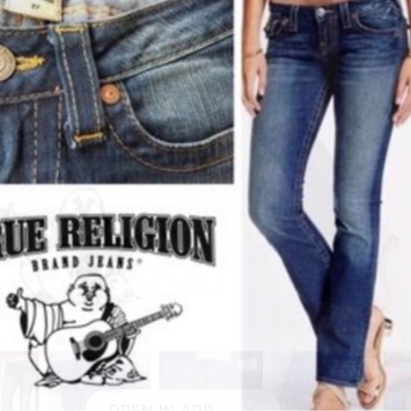 True Religion "Tony" Flared Wide Leg Jeans Size: 29 - Picture 15 of 15